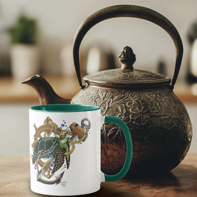Sea Turtle Green Blue Mug (Creator Uploaded)