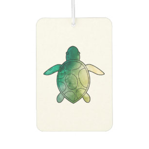 Sea Turtle green watercolor Car Air Freshener
