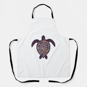 Sea Turtle Halloween Spider-web Pumpkin Ghost Hall Apron