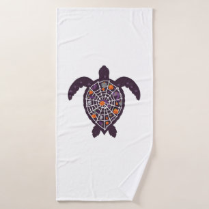 Sea Turtle Halloween Spider-web Pumpkin Ghost Hall Bath Towel