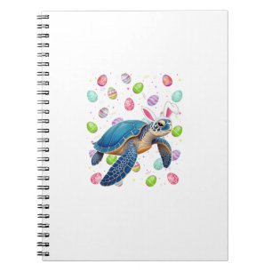 Sea Turtle Happy Easter Egg Hunt Bunny Ear Sea Tur Notebook
