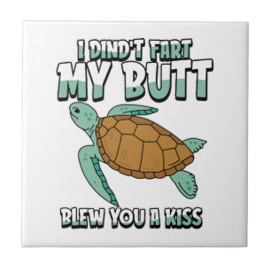 Sea Turtle Humourous Tile