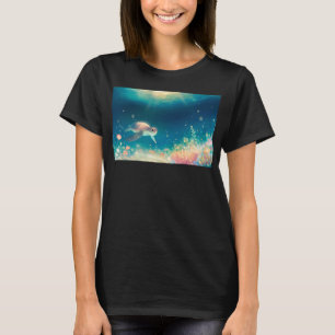 Sea Turtle in a Radiant Reef T-Shirt