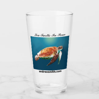 Sea Turtle In Peace - Drinking Glass