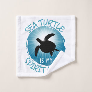Sea Turtle Is My Spirit Animal Wash Cloth