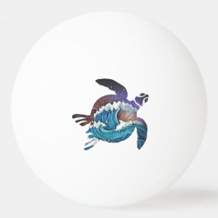 Sea Turtle Japanese Waves Golf Balls Golf Ball Mar