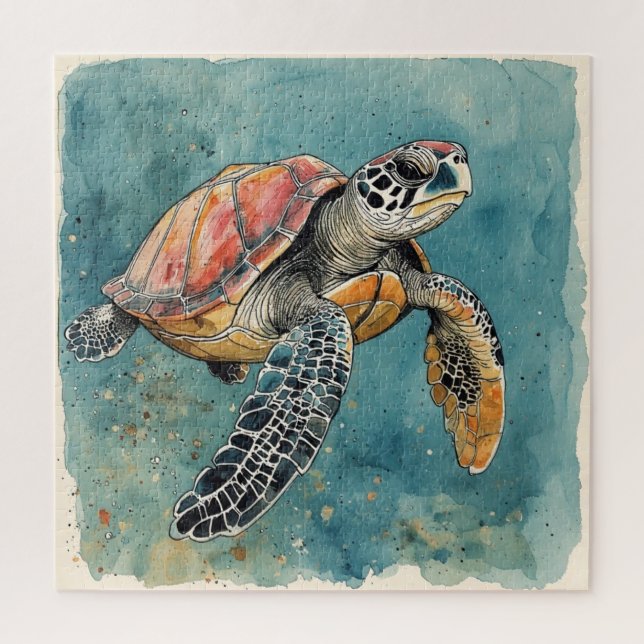 Sea Turtle Jigsaw Puzzle (Vertical)