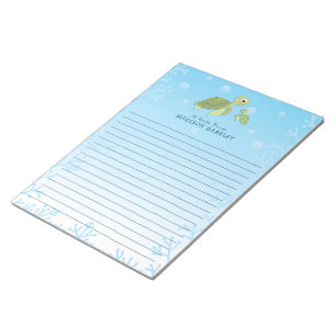 Sea Turtle Kid Cute Ocean Stationary Notepad