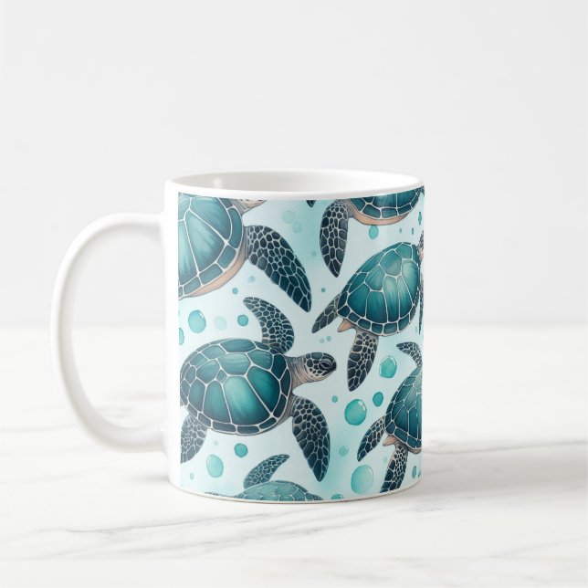 Sea Turtle Life Coffee Mug (Left)