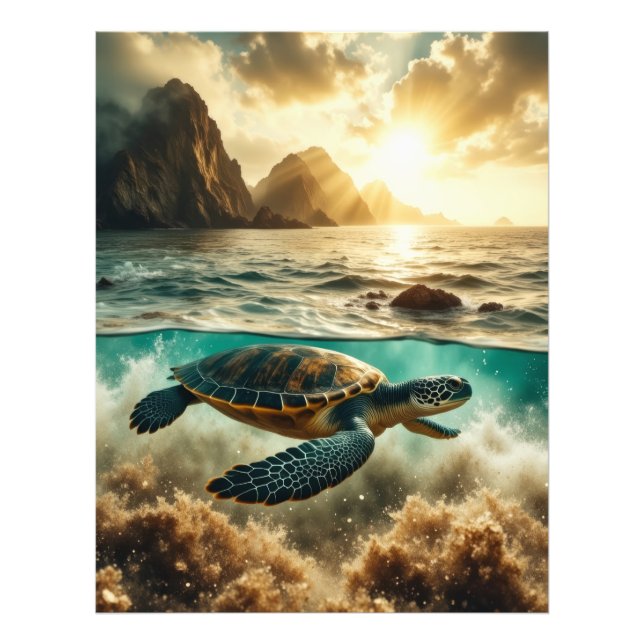 Sea Turtle Life Photo Print (Front)