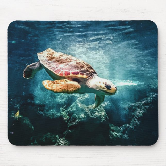 Sea Turtle Loggerhead  Mouse Mat (Front)