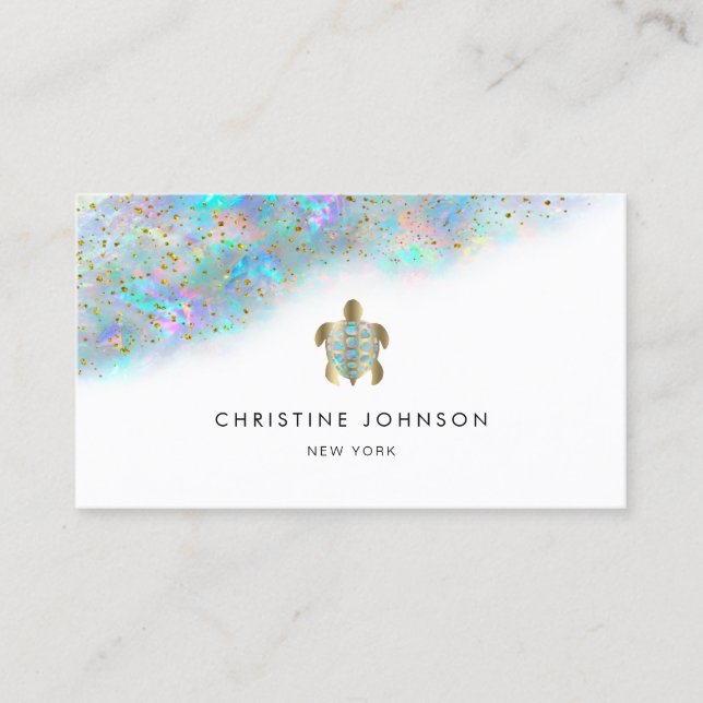 sea turtle logo business card (Front)