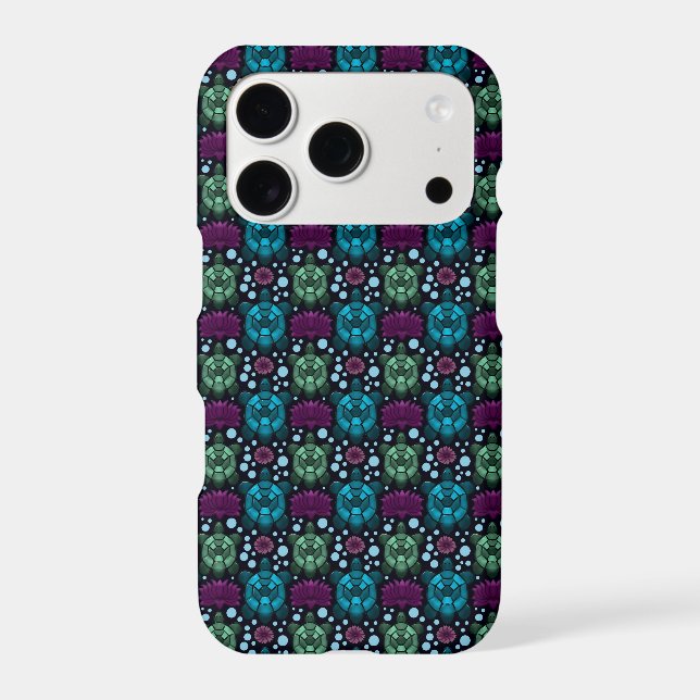 Sea Turtle & Lotus Flower Pattern  (Back)