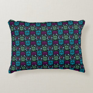 Sea Turtle & Lotus Flower Pattern Decorative Cushion