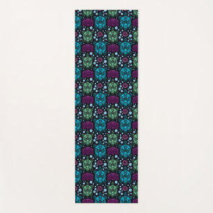 Sea Turtle & Lotus Flower Pattern Yoga Mat