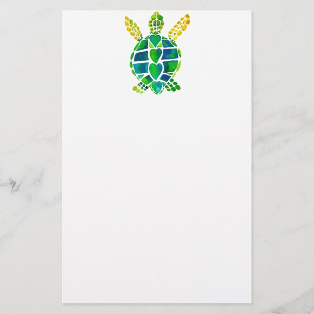 Sea Turtle Love Collection Stationery (Front)