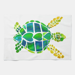 Sea Turtle Love Collection Tea Towel