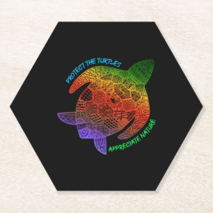 Sea Turtle Love Vacation Bali Maldives Seychelles Paper Coaster