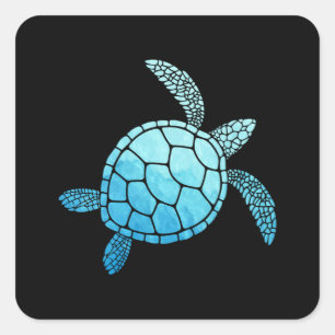 Sea Turtle Lover Animal Turtles Sealife Gift Idea Square Sticker
