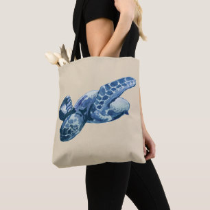 Sea Turtle Lover Beach Tote Bag