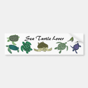 Sea Turtle Lover bumper sticker
