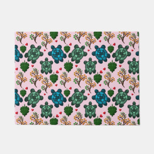 Sea Turtle Lover Gift, Cute Turtle Pattern, Marine Doormat
