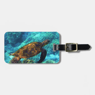 sea turtle luggage tag