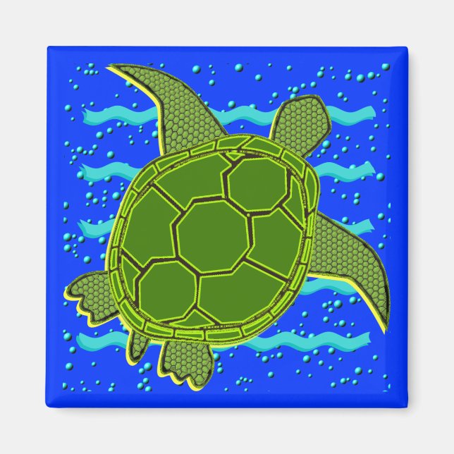 Sea Turtle Magnet (Front)