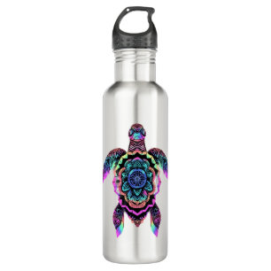 Sea Turtle Mandala Sea Ocean Animal Artwork Boho   710 Ml Water Bottle