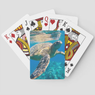 Sea Turtle, Marine Turtle, Chelonioidea, reptile Playing Cards