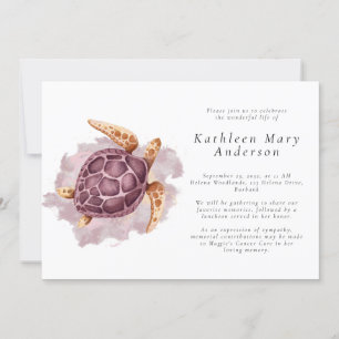 Sea Turtle Memorial Celebration of Life Invitation