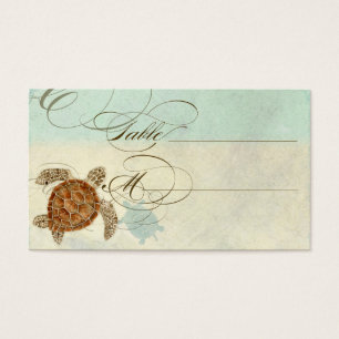 Sea Turtle Modern Coastal Ocean Beach Swirls Style