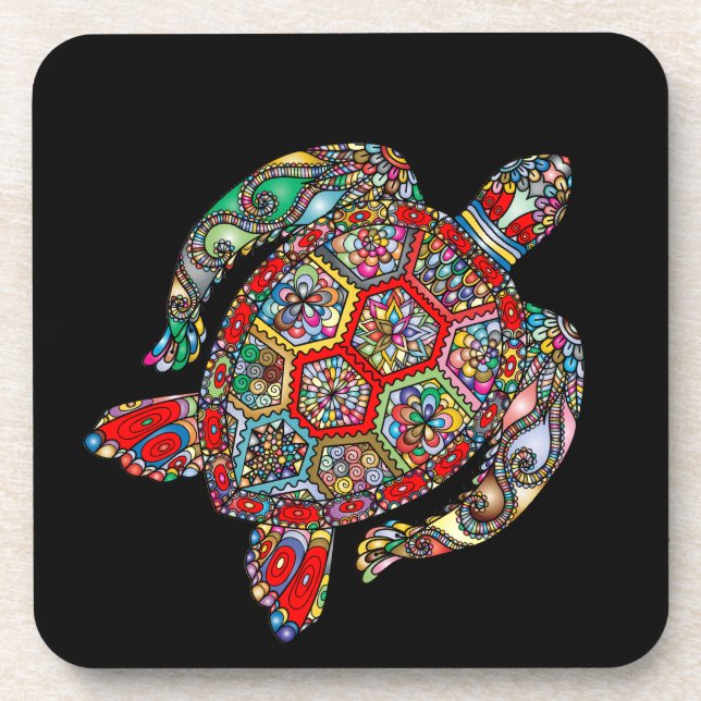 Sea Turtle Mosaic Coaster (Front)