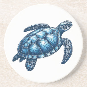 Sea Turtle Nautical Coaster