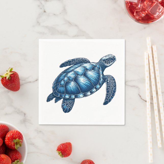 Sea Turtle Nautical Paper Napkins (Insitu)