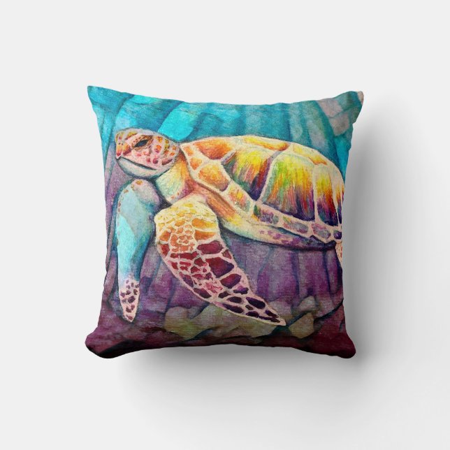Sea Turtle No. 5 Cushion (Front)