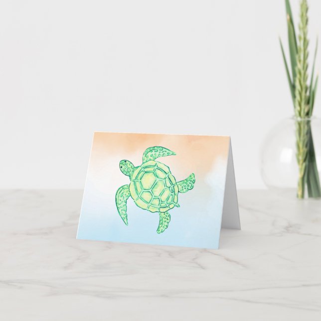 Sea turtle note card (Front)
