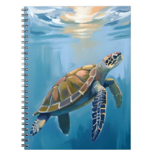 Sea Turtle Ocean Animal Watercolor Notebook