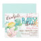 Sea Turtle Ocean Baby Shower invitation, Girl