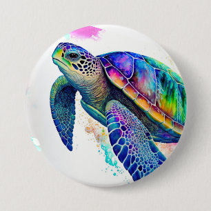 Sea Turtle Ocean Marine Life Beach Nature 7.5 Cm Round Badge
