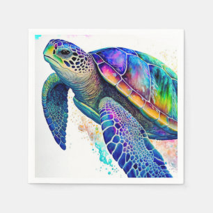 Sea Turtle Ocean Marine Life Beach Nature Napkin