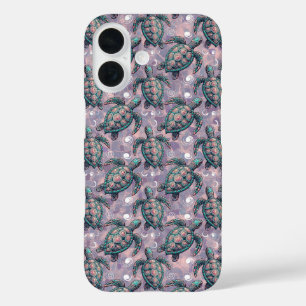 Sea Turtle Ocean Pattern iPhone 16 Case
