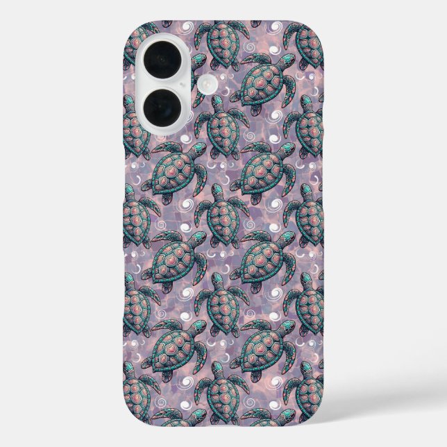 Sea Turtle Ocean Pattern Case-Mate iPhone Case (Back)