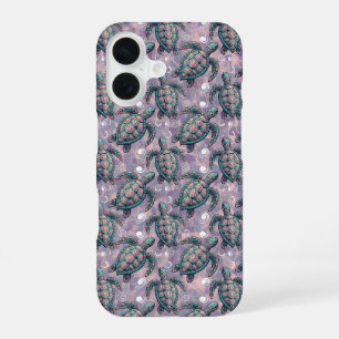 Sea Turtle Ocean Pattern iPhone 16 Case