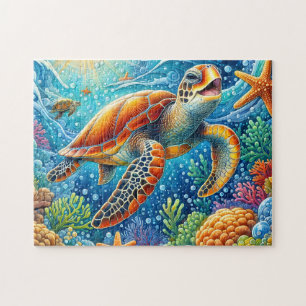 Sea Turtle Ocean Reef Jigsaw Puzzle