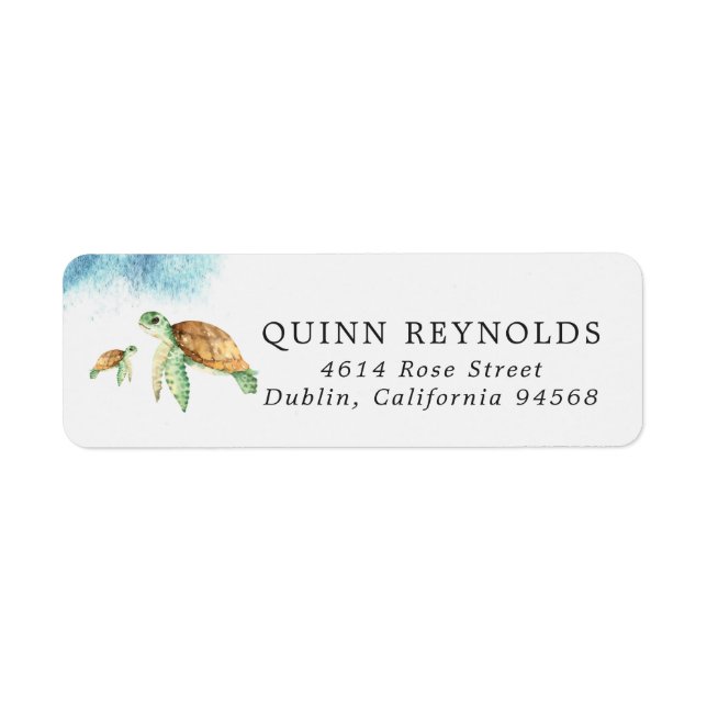 Sea Turtle Ocean | Return Address Label (Front)