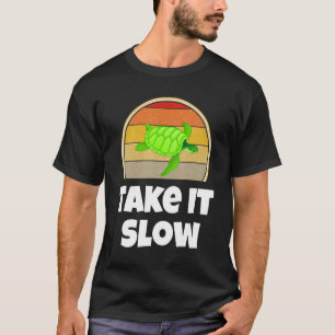 Sea Turtle Ocean Sea Take It Slow Retro T-Shirt