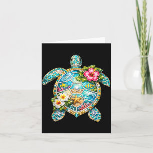 Sea Turtle Ocean Trocal Marine Life Beach Summer Card