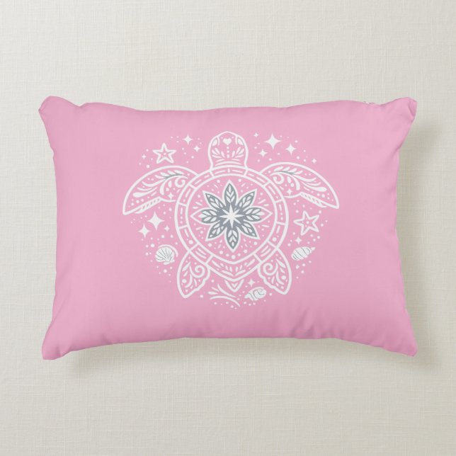 Sea Turtle of Light  Decorative Cushion (Front)