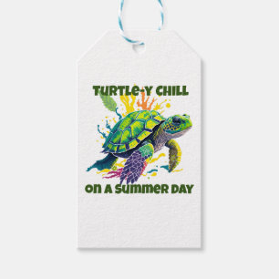 SEA TURTLE ON A SUMMER'S DAY  GIFT TAGS